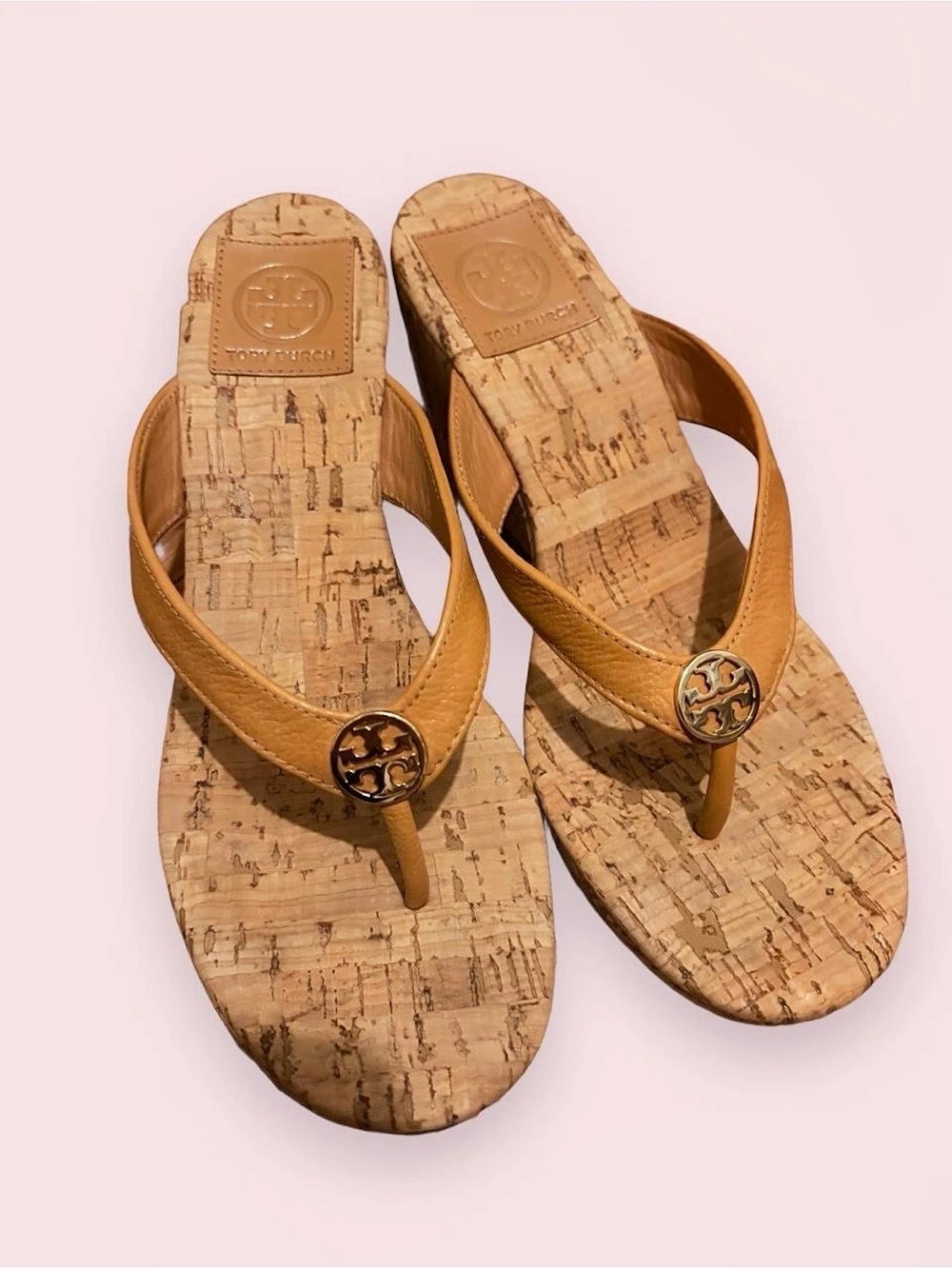 Tory Burch Suzy Cork Wedge Sandal Brown & Beige